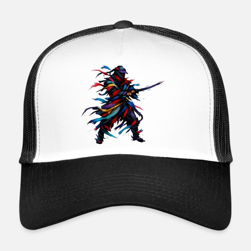 Danseurs à rayures de couleurs vives Casquette trucker 