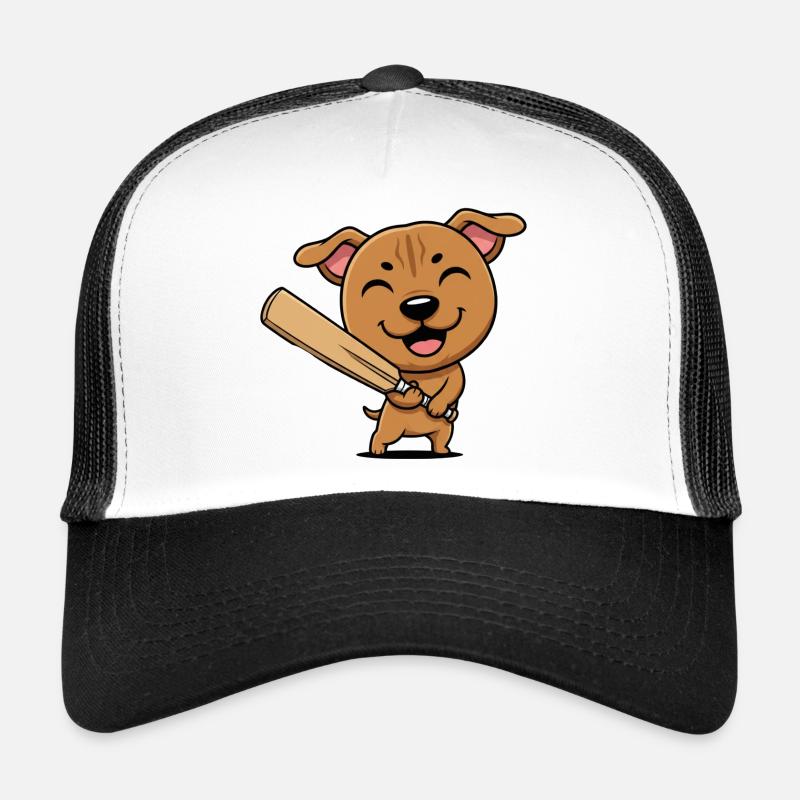 Chiot de dessin animé de baseball mignon Casquette trucker 