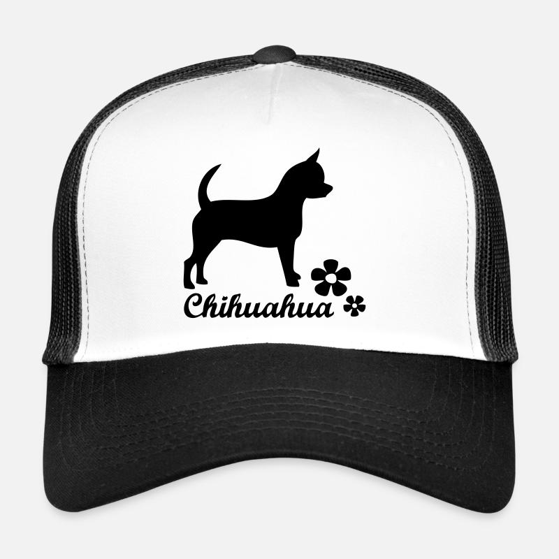 chihuahua - www.dog-power.nl - Trucker Cap - Weiß/Schwarz