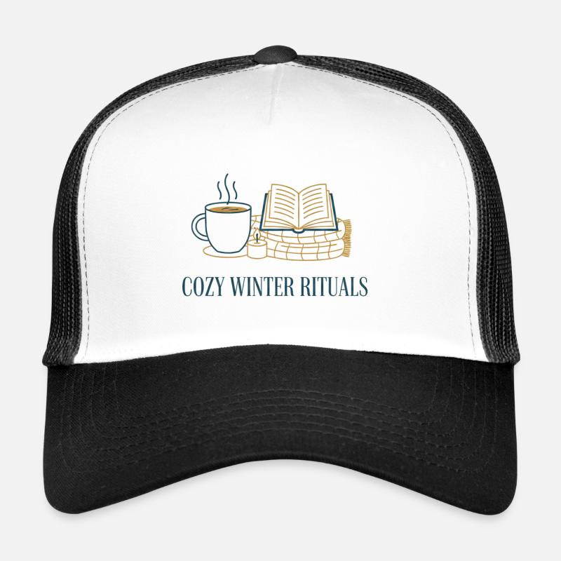 Rituels d’hiver douillets - Casquette trucker - blanc/noir