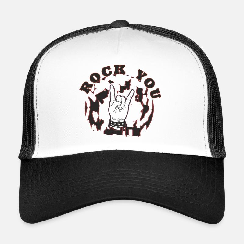 Rock you - Trucker Cap - Weiß/Schwarz