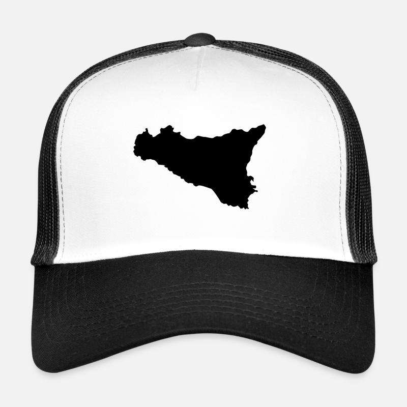 sicilian map Trucker Cap
