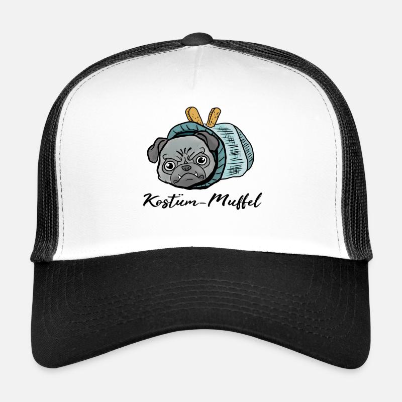 Mops beim Fasching! Geschenk Rollmops Trucker Cap