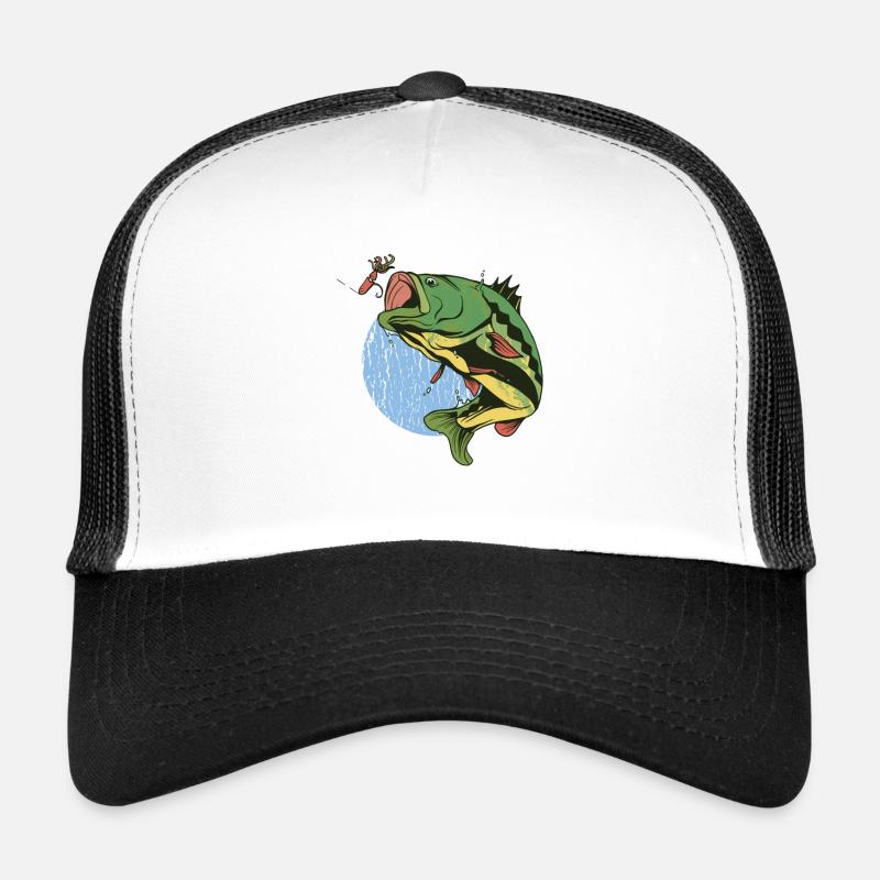 Pêche à la pêche à la perche poisson Casquette trucker 