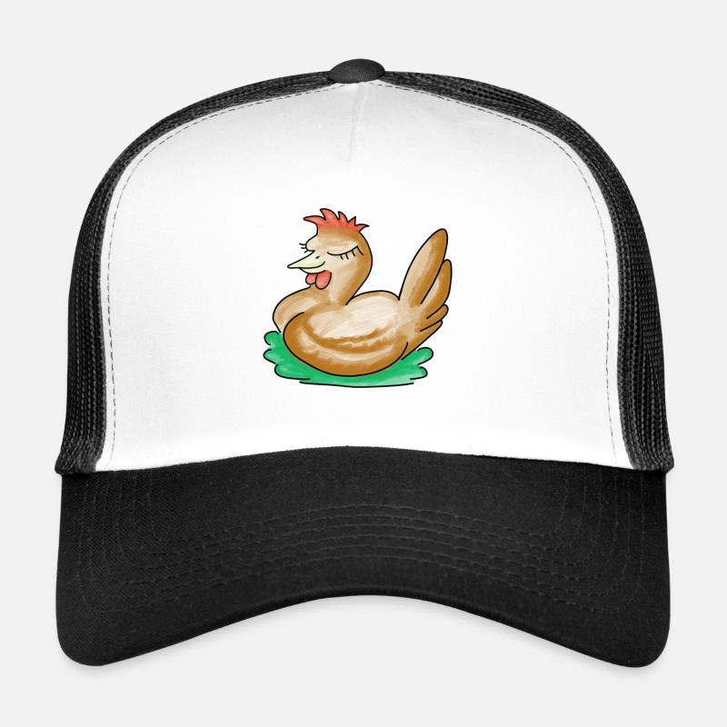 sleeping chicken - Trucker Cap - white/black