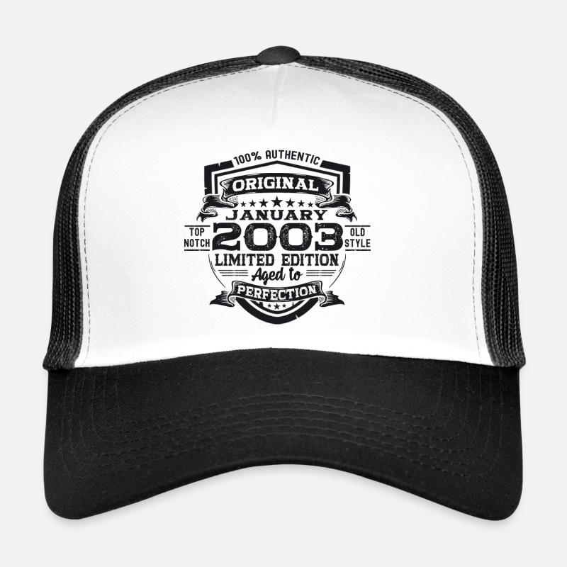 Year 2003 January 20th birthday gift man Trucker Cap