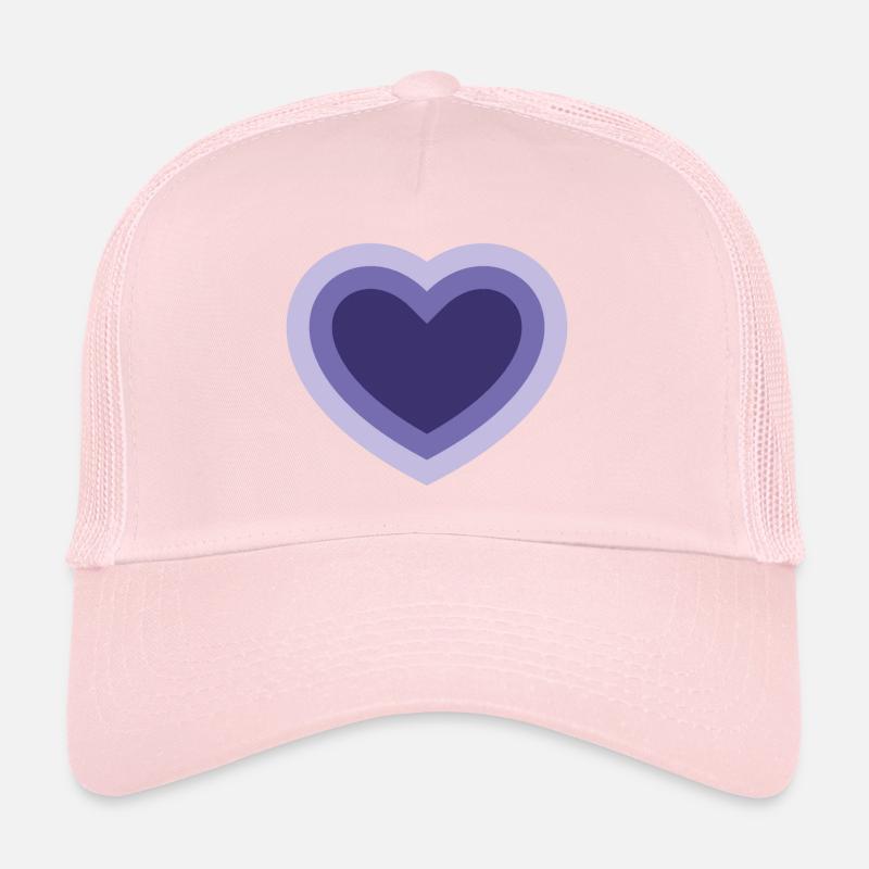 Coeur Concentrique Violet Casquette trucker 