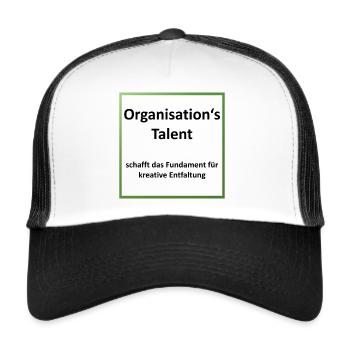 Organisation DE - Trucker Cap - Weiß/Schwarz - Vorne