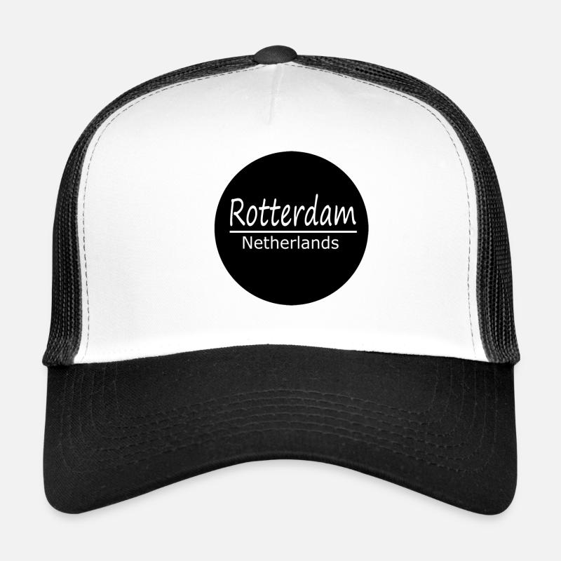 Rotterdam - Casquette trucker - blanc/noir
