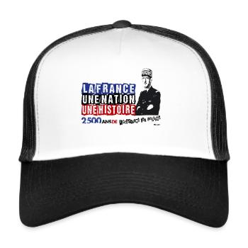 De Gaulle NOIR - Casquette trucker  - blanc/noir - Devant