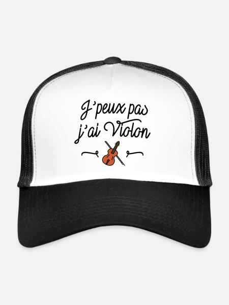 J'peux pas j'ai violon - Casquette trucker  - blanc/noir - Devant
