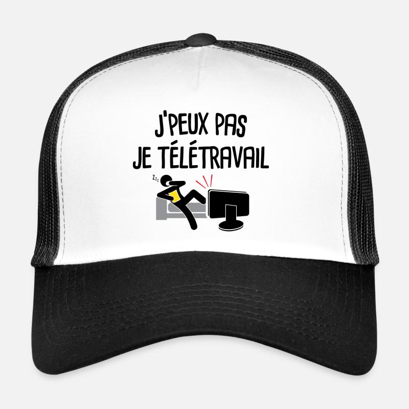 J'peux pas je télétravail Casquette trucker 