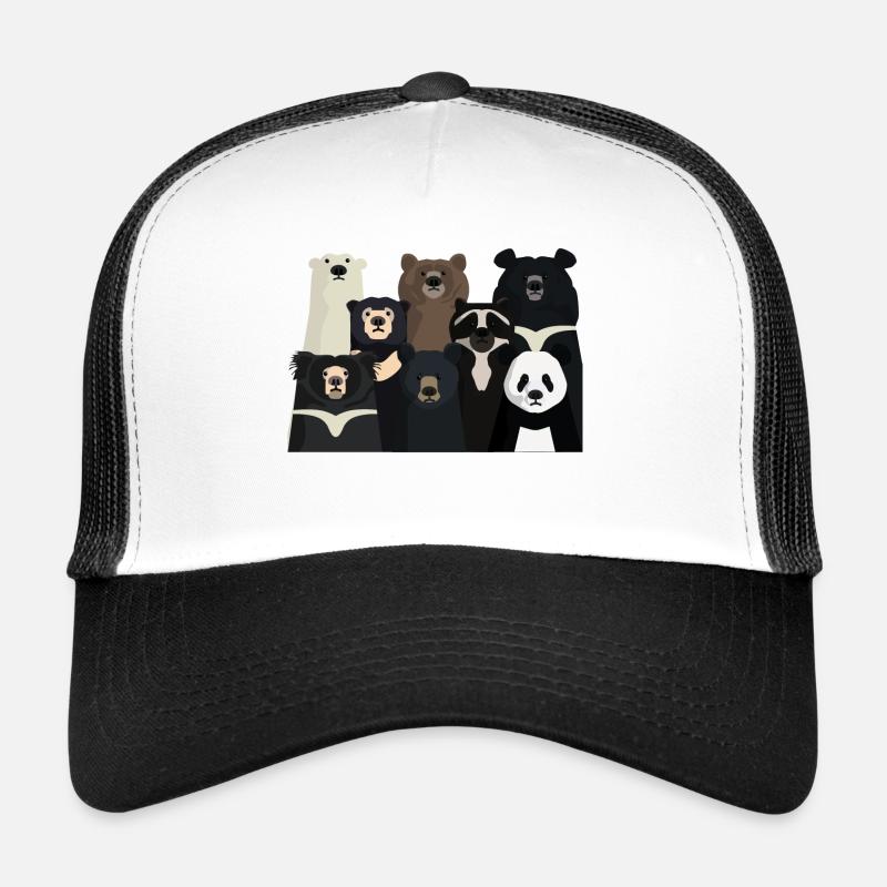 Ours du Monde - Casquette trucker - blanc/noir