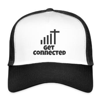 Jesus Connect with God Pastor Believer - Trucker Cap - white/black - Front