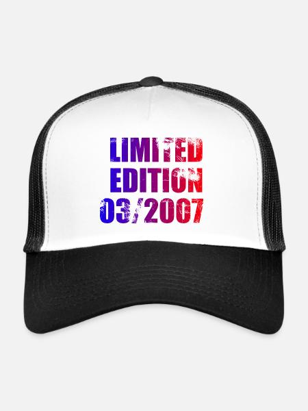 18e anniversaire Edition limitée 03/2007 - Casquette trucker  - blanc/noir - Devant