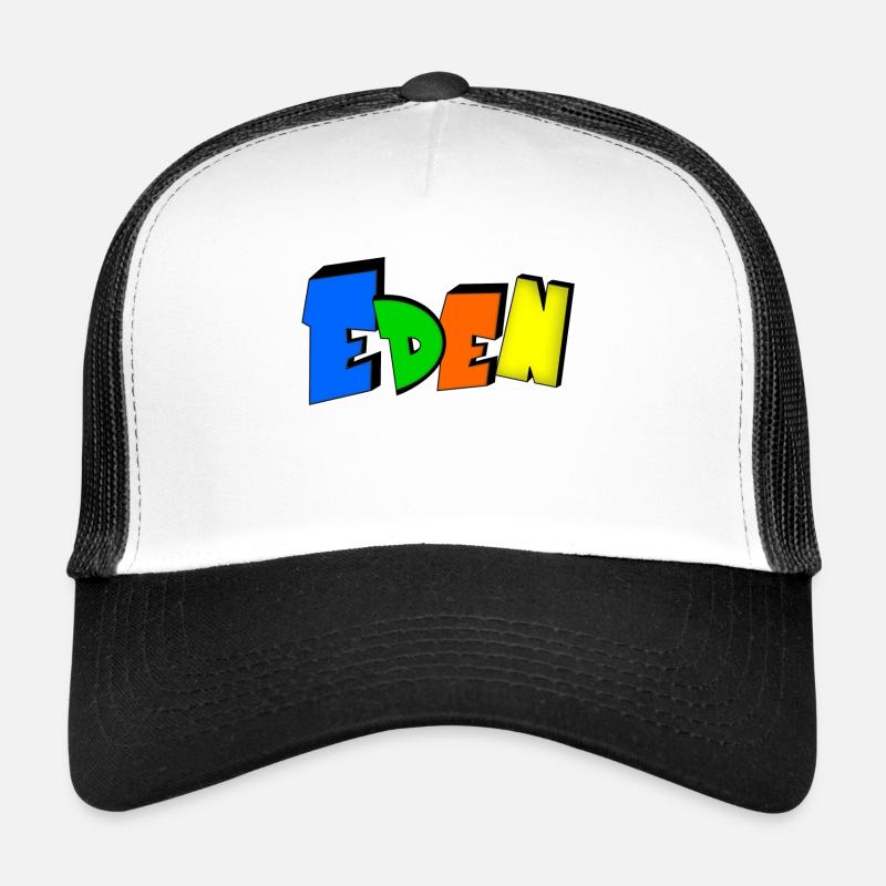 Eden - Casquette trucker  - blanc/noir