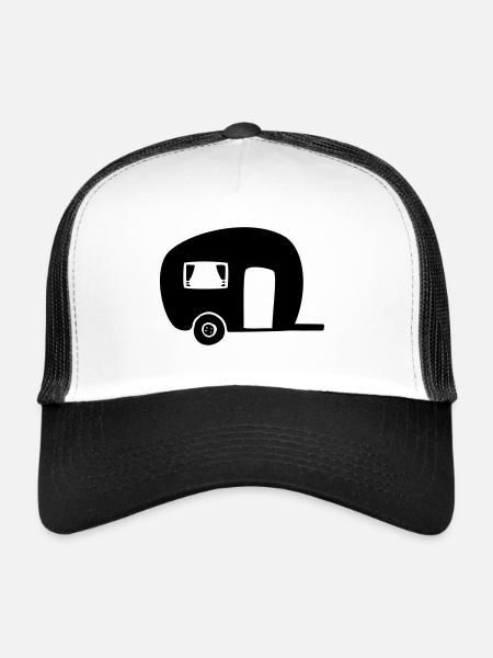 Caravan Camping Camper - Trucker Cap - white/black - Front