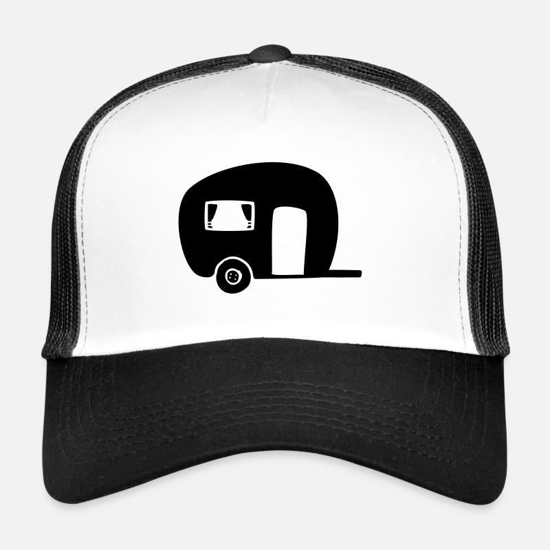 Wohnwagen Camping Camper - Trucker Cap - Weiß/Schwarz