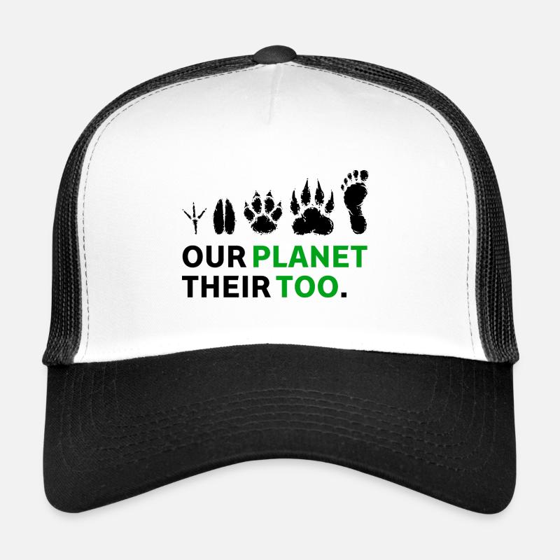 Unser Planet, auch sie - Trucker Cap - Weiß/Schwarz