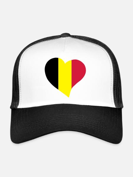 Belgian heart - Trucker Cap - white/black