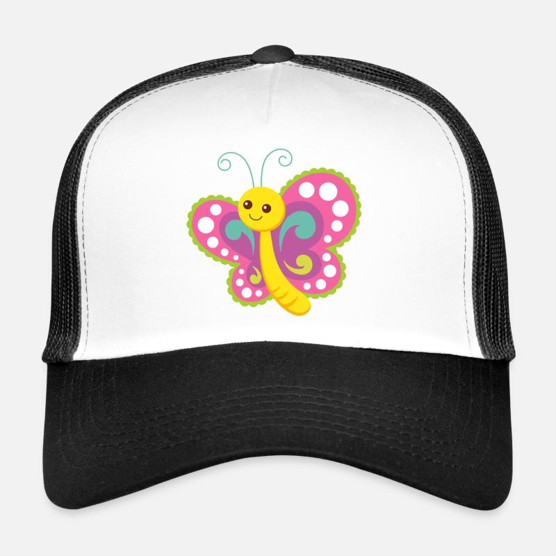 butterfly - Trucker Cap - white/black