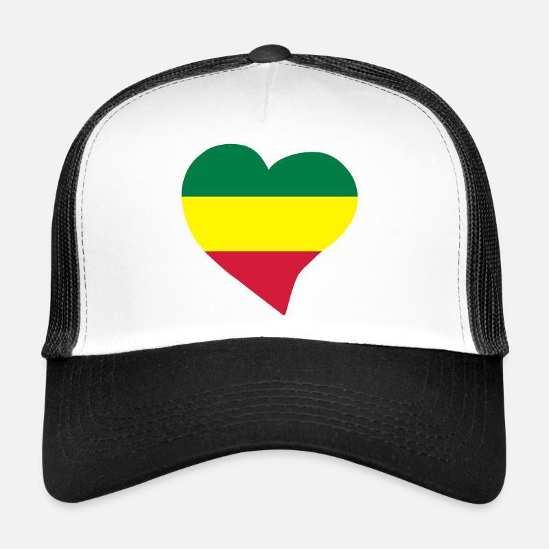 Coeur rasta Casquette trucker 