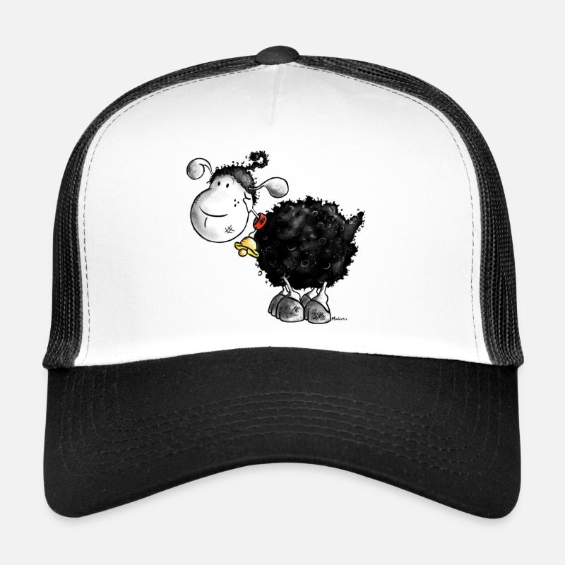 Wolli Wollschaf - Schaf - Schafe - Trucker Cap - Weiß/Schwarz