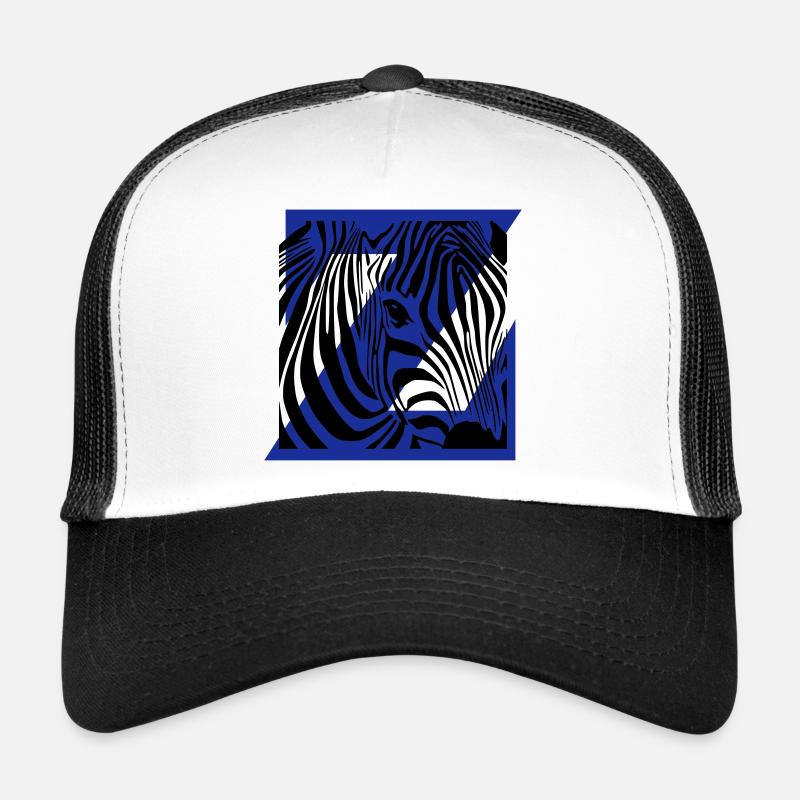 Zebra Mix - Casquette trucker  - blanc/noir