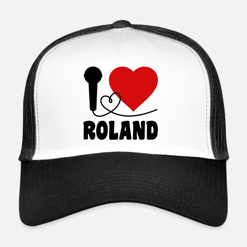 I Love Roland - Trucker Cap - Weiß/Schwarz