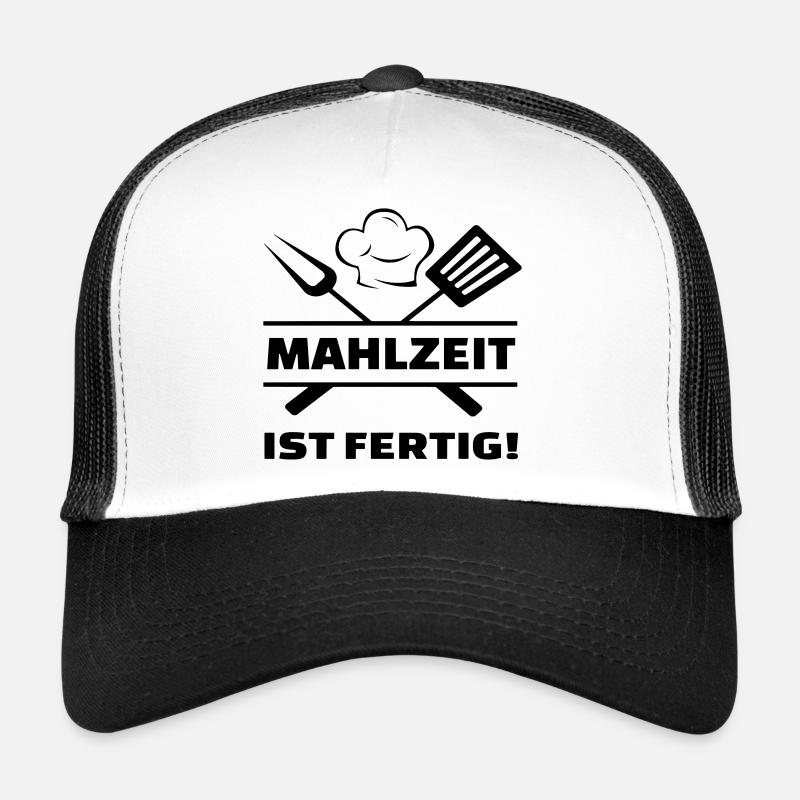 Mahlzeit ist fertig - Trucker Cap - Weiß/Schwarz