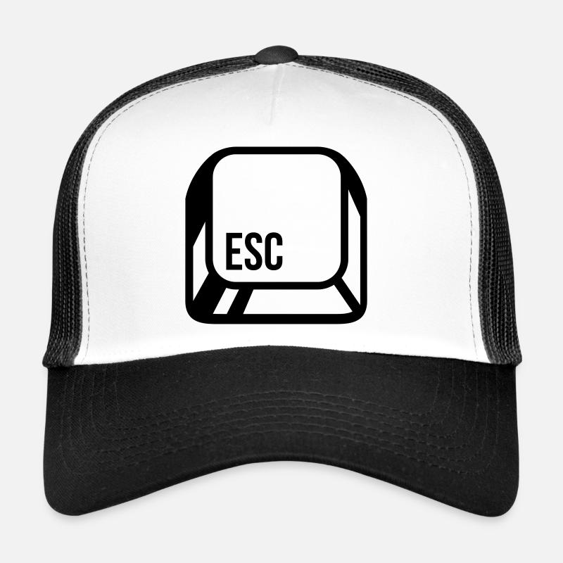 ordinateur - Casquette trucker  - blanc/noir