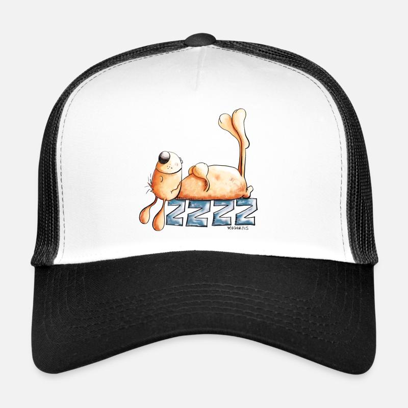 Sleeping Rabbit I Rabbit Rabbit - Trucker Cap - white/black
