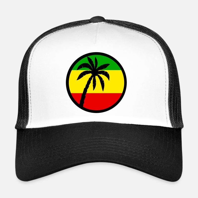 Reggae - Trucker Cap - Weiß/Schwarz
