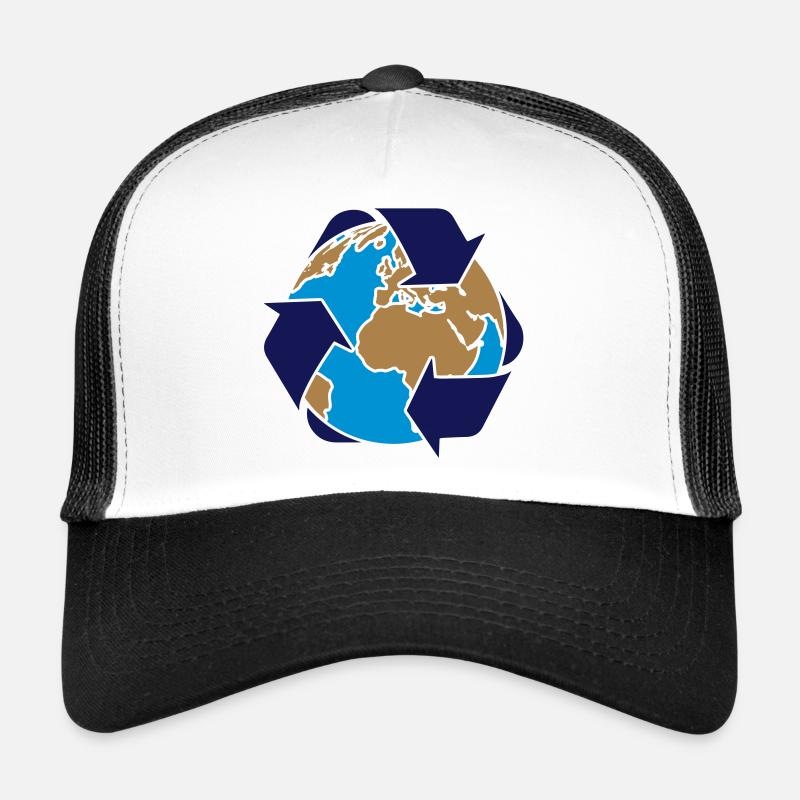 Planet Earth - Trucker Cap - Weiß/Schwarz