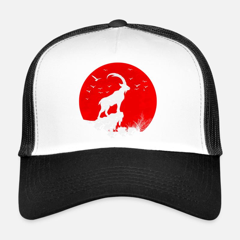 Lune Rouge et Capricorne Casquette trucker 