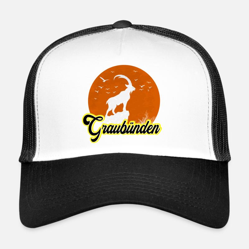 Graubünden Ibex Mondsilhouette Trucker Cap