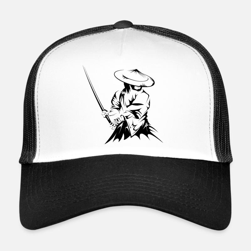 samurai sword fighter present gift art work Trucker Cap