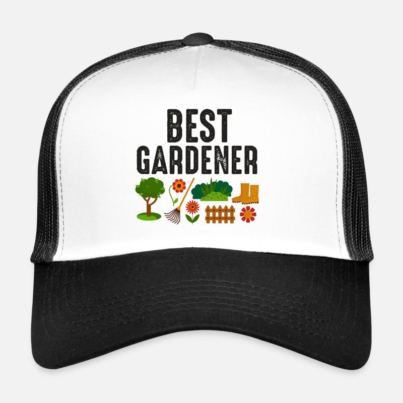 Bester Gärtner - Trucker Cap - Weiß/Schwarz
