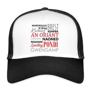 Brittany - Kerioù Breizh - Trucker Cap - white/black - Front