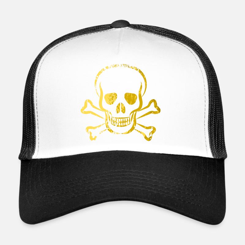 Skull - Skull - Skull & Bones - Trucker Cap - white/black