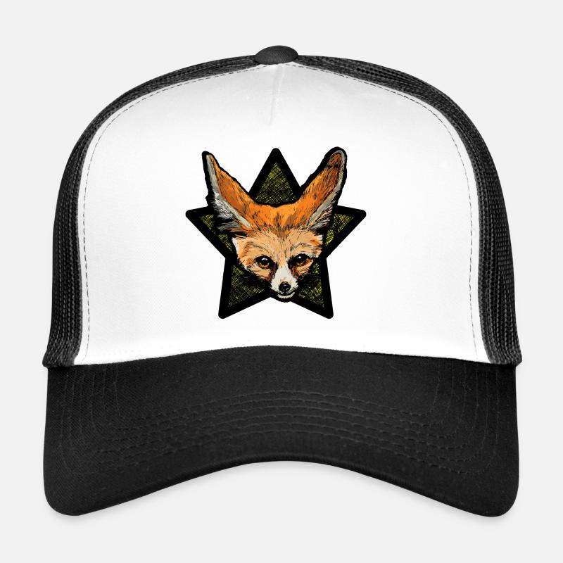 Fennek (étoile colorée) - Casquette trucker  - blanc/noir