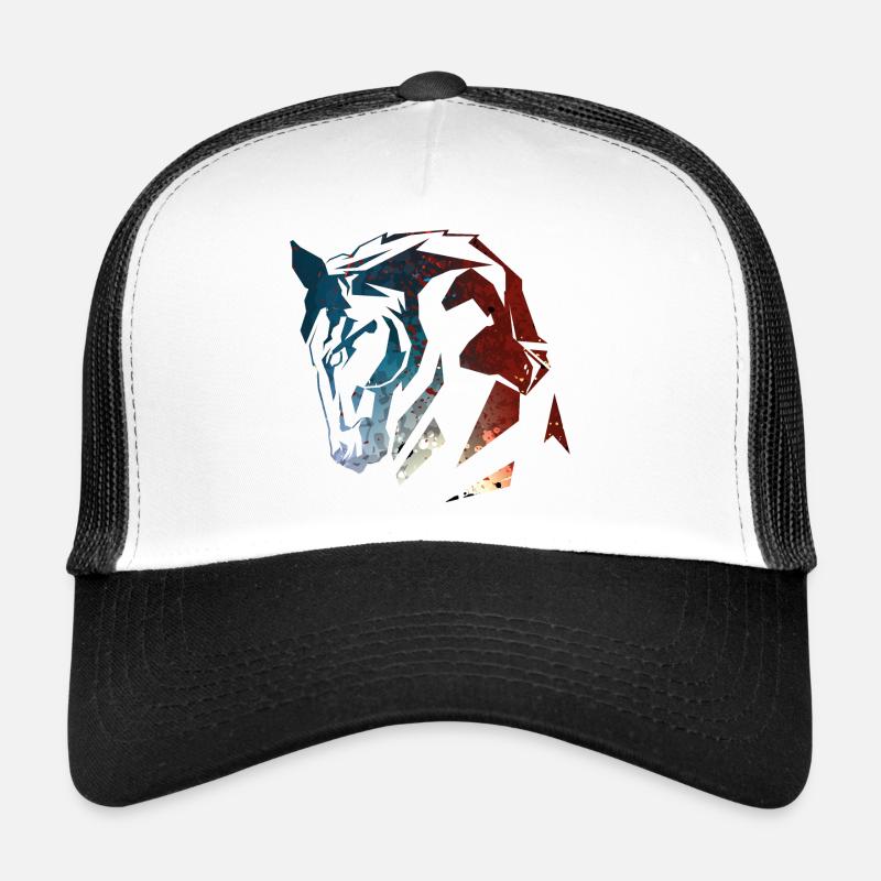 CHEVAL CHEVAL RIDING CHEVAL - Casquette trucker  - blanc/noir