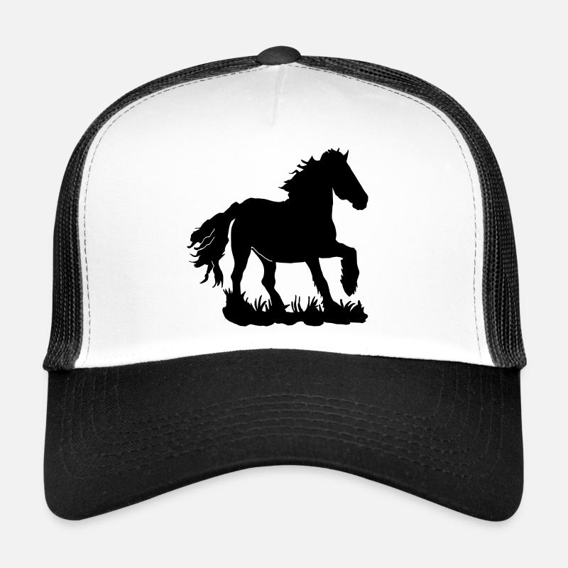 Friesians at a gallop Trucker Cap