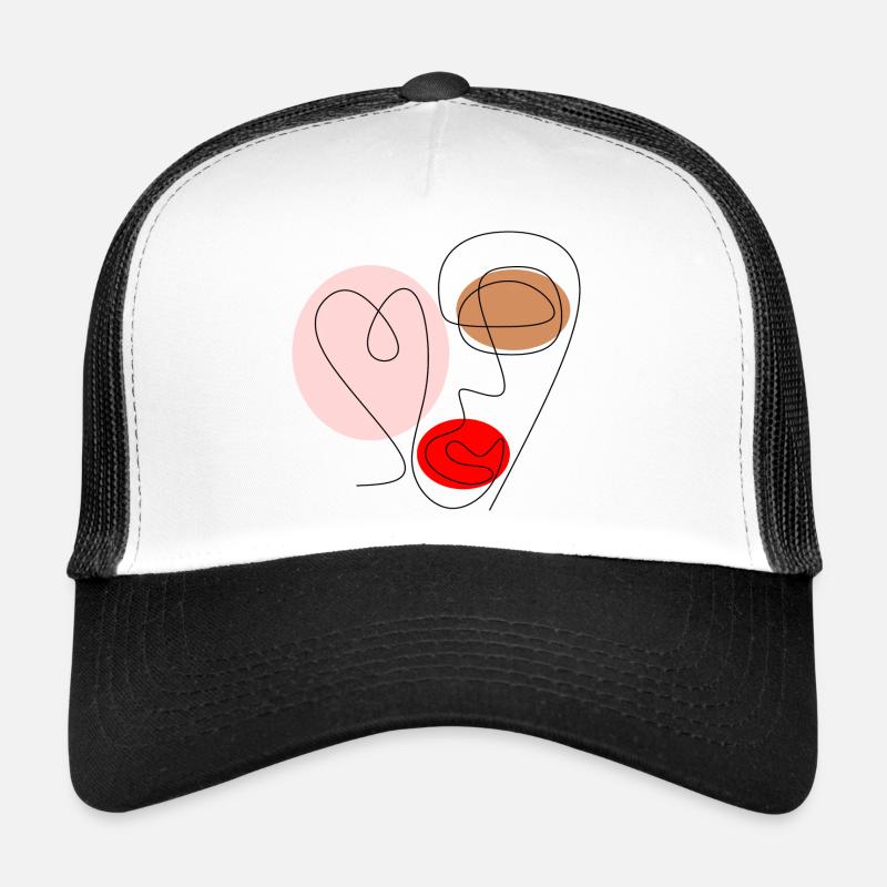 Face de dessin au trait Casquette trucker 