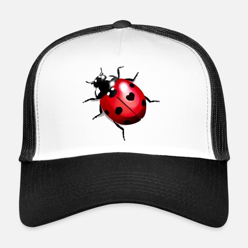 Marienkäfer - Trucker Cap - Weiß/Schwarz