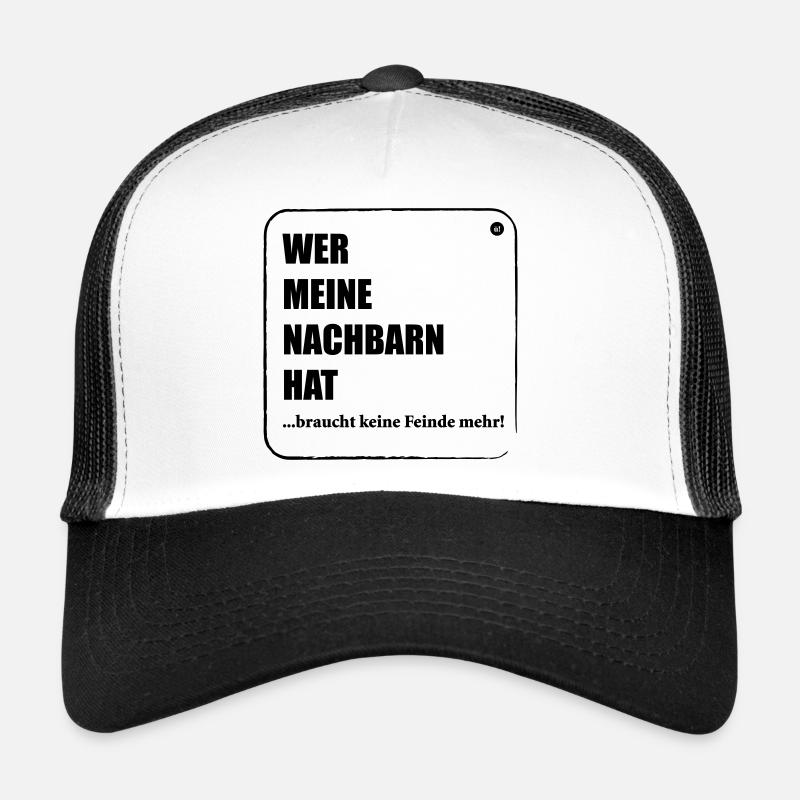 Ennemis voisins - Casquette trucker  - blanc/noir