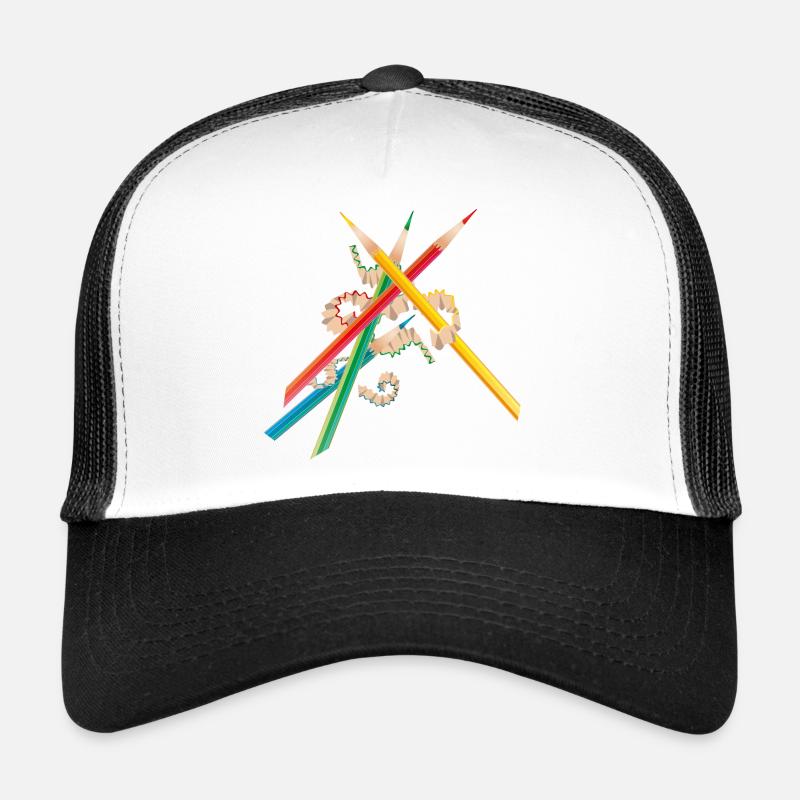 Colorful crayons freshly sharpened Trucker Cap