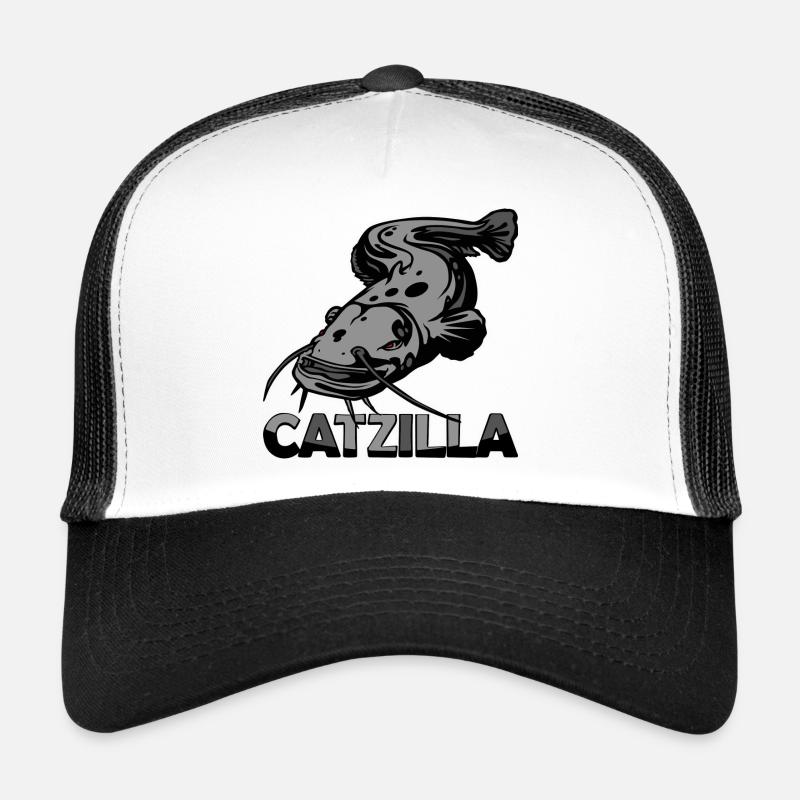 Vêtements de Silure de Clan - Design « CATZILLA » Casquette trucker 