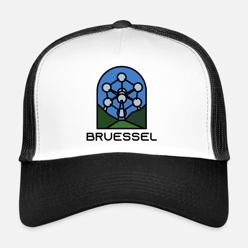 Brüssel - Trucker Cap - Weiß/Schwarz