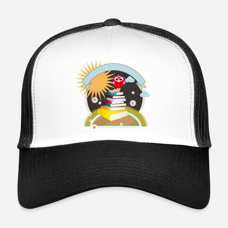 petit rat de bibliothèque assoiffé de connaissance lit un livre Casquette trucker 
